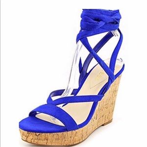 Guess brand Lace-Up Blue Wedges